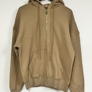 NWOT 424 On Fairfax- Tan Zip Hoodie